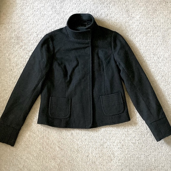 OLD NAVY black recycled wool coat, XS. - Picture 1 of 9